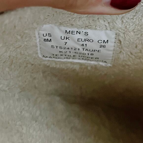 SPERRY Taupe Moc-Sider Mule Hemp Clogs Faux Fur Lining Men Slip On Comfort 8 NWT - Picture 9 of 15